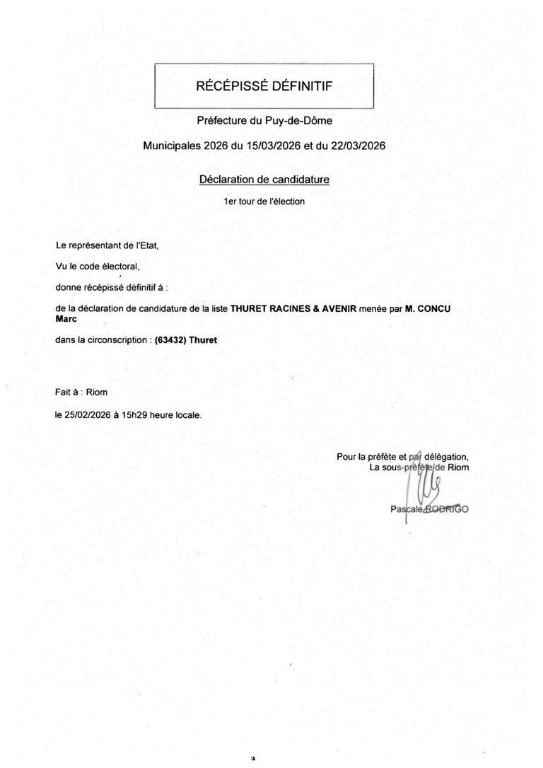 Candidature validée